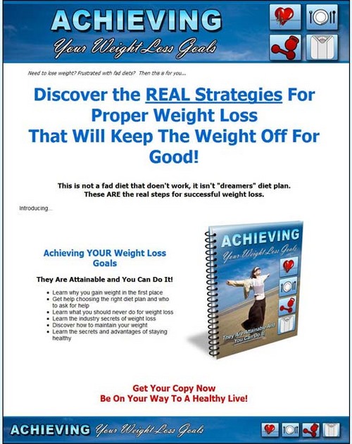 Product picture Achieve Your Weight Loss Goals - MRR & Giveaway - Affiliates Earn 60 Percent!