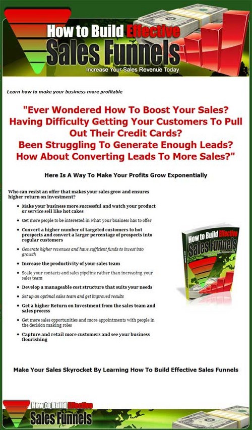 Product picture How To Build Effective Sales Funnels - MRR & Giveaway - Affiliates Earn 60 Percent!